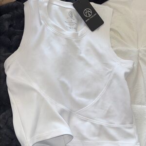 White Cropped Women's Tank Top